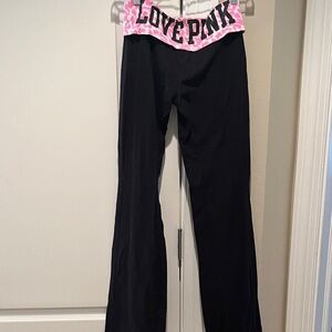 PINK Victoria's Secret Black and Pink Leggings
